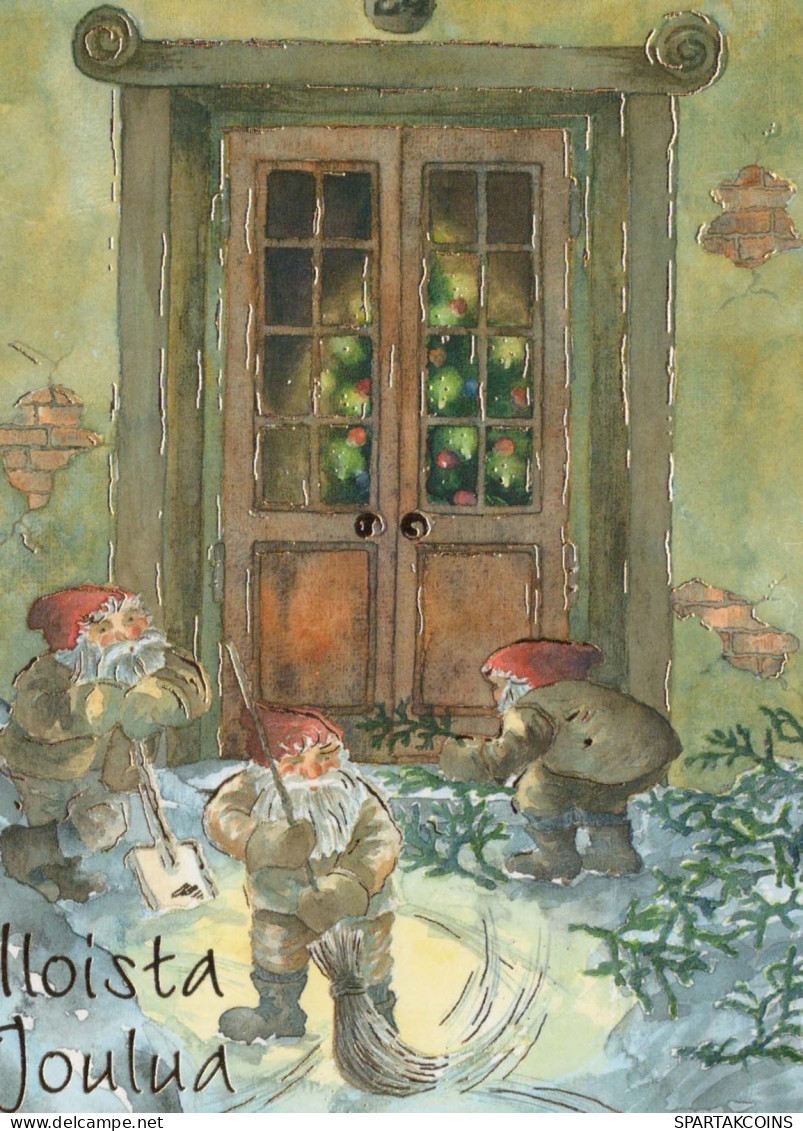 Happy New Year Christmas GNOME Vintage Postcard CPSM #PAZ875.GB - Nouvel An