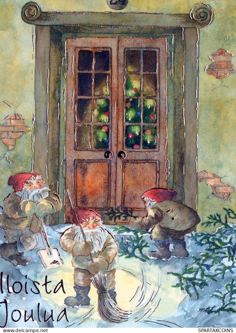Happy New Year Christmas GNOME Vintage Postcard CPSM #PAZ875.GB - Nouvel An
