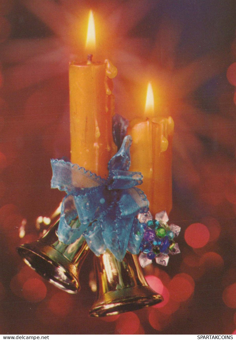 Happy New Year Christmas CANDLE Vintage Postcard CPSM #PAZ251.GB - New Year