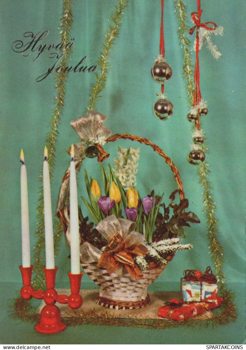 Happy New Year Christmas CANDLE Vintage Postcard CPSM #PAW256.GB - Neujahr