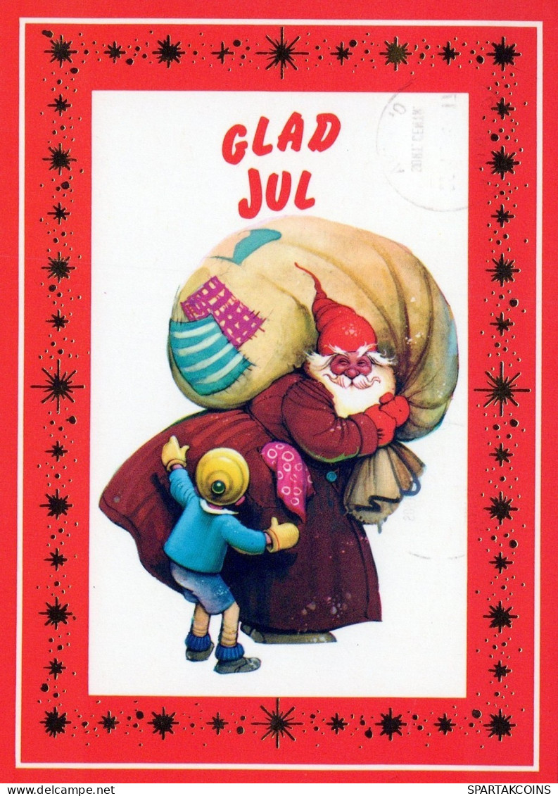 SANTA CLAUS CHILDREN CHRISTMAS Holidays Vintage Postcard CPSM #PAK244.GB - Santa Claus