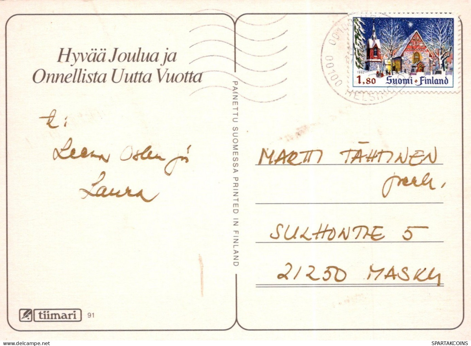 ANGEL CHRISTMAS Holidays Vintage Postcard CPSM #PAJ350.GB - Engelen