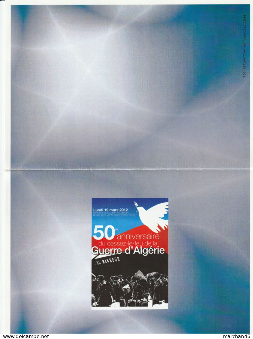 Feuillet Collector 50ème Anniversaire De La Guerre D Algérie France 2012 IDT L P 20gr 8 Timbres Autoadhésifs N° - Collectors