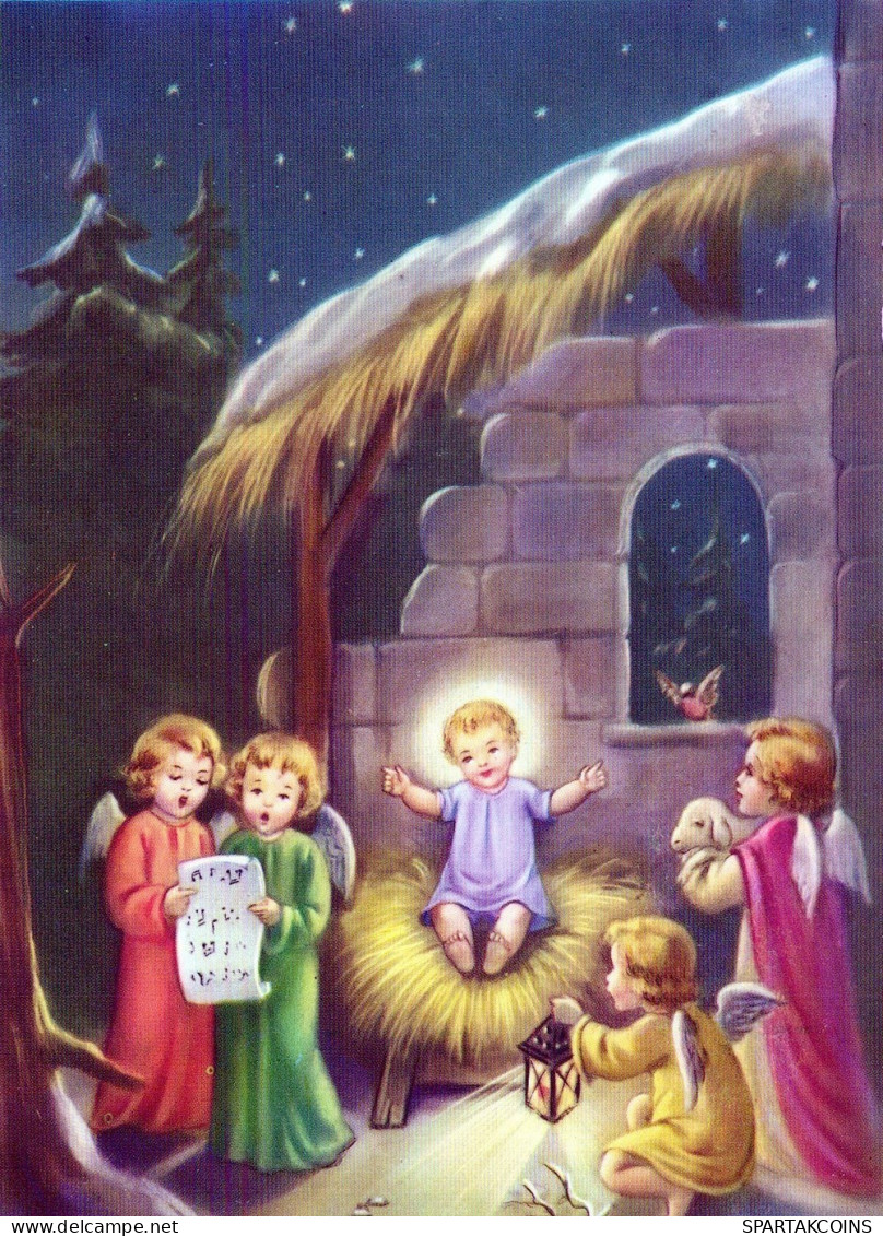 ANGEL CHRISTMAS Holidays Vintage Postcard CPSM #PAH593.GB - Engel