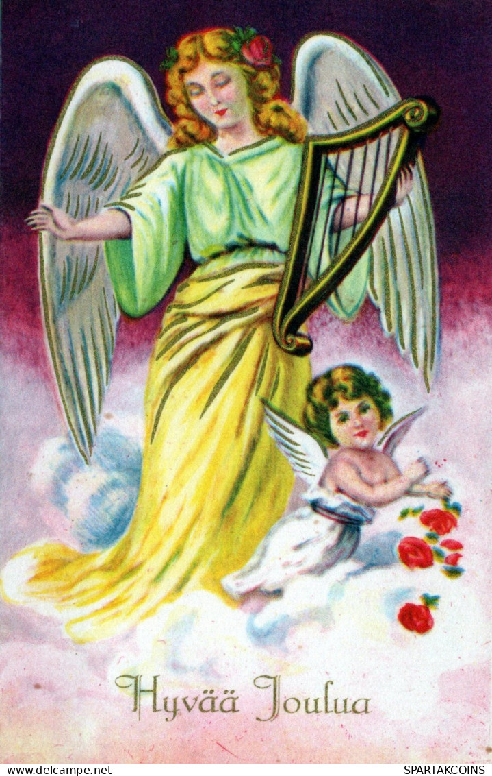ANGEL CHRISTMAS Holidays Vintage Postcard CPSMPF #PAG771.GB - Angels