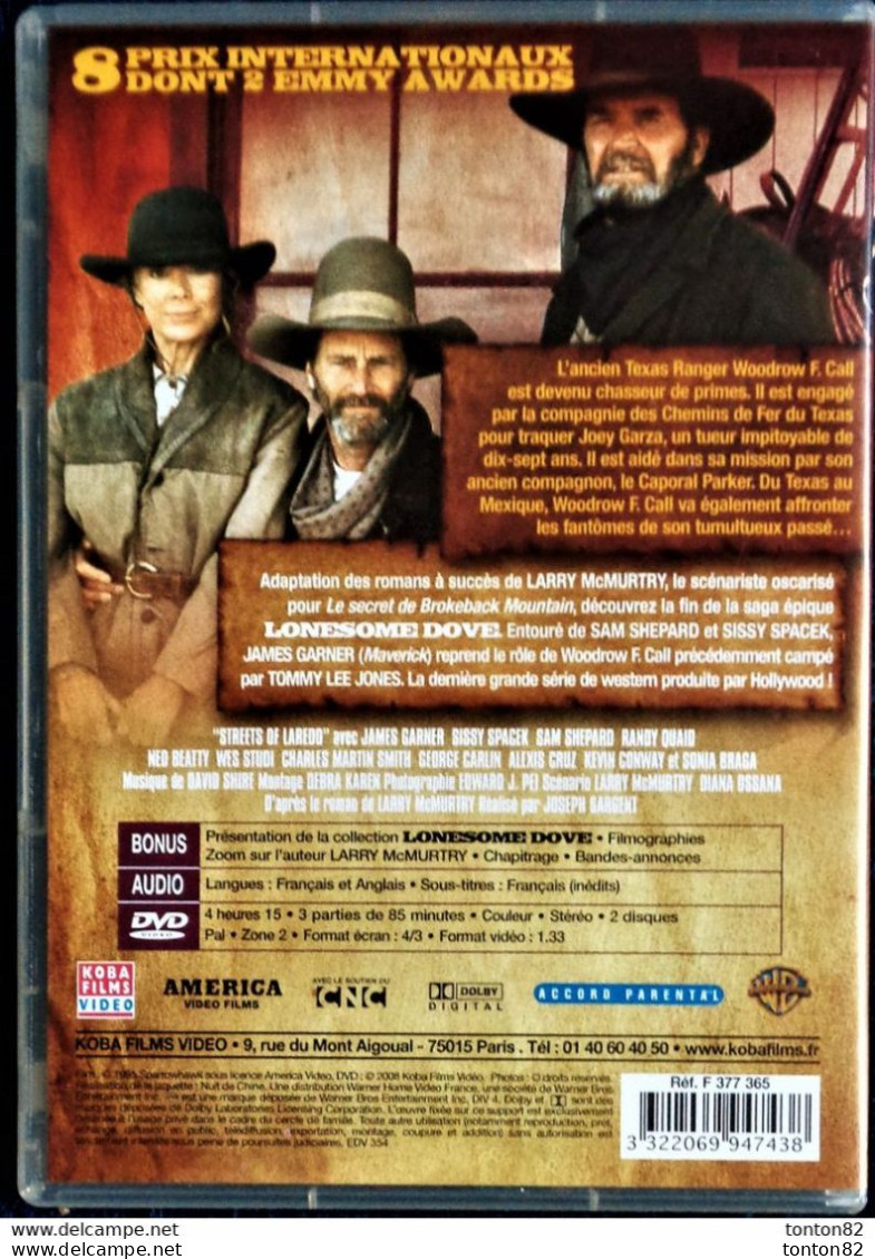 Lonesome Dove - ( Le Crépuscule ) - James Garner - Sam Shepard - ( Film En Deux DVD - 4 H 15 ) . - Western