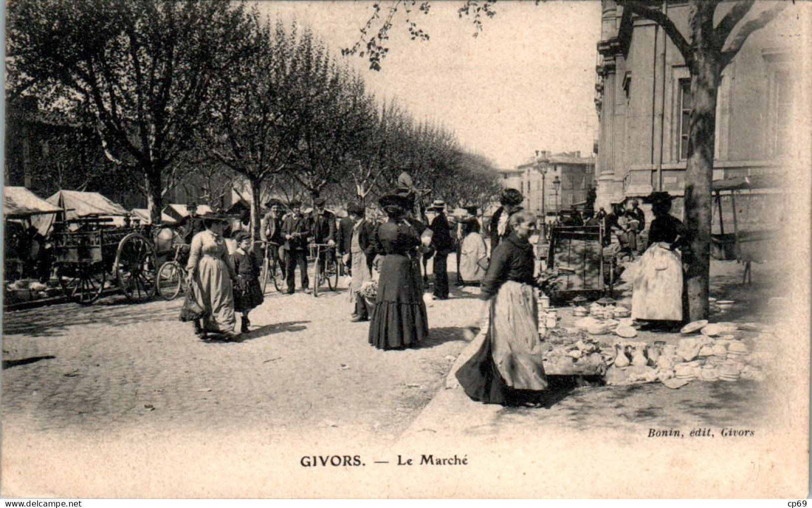 Givors Le Marché Market Mercato Rhône 69700 Cpa Voyagée En TB.Etat - Givors