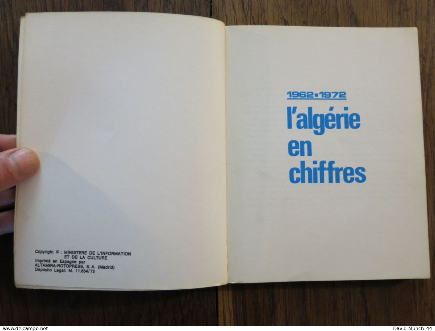 1962-1972 L'Algérie En Chiffres. Ministère De L'Information Et De La Culture. 1973 - Geschichte