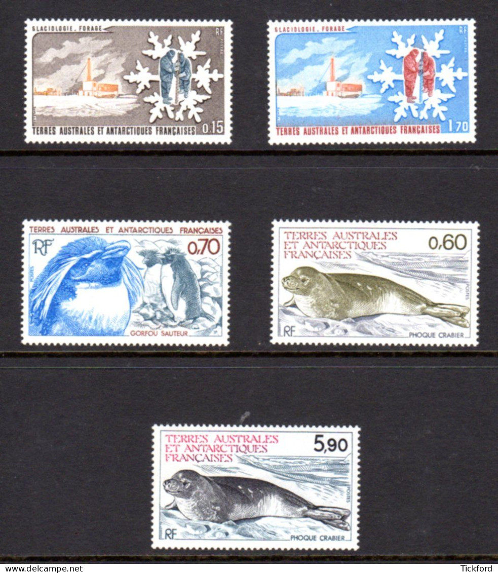 T.A.A.F. 1984 - Yvert De N° 102 à 108 - Neufs ** / MNH - 5 Valeurs, TB - Unused Stamps
