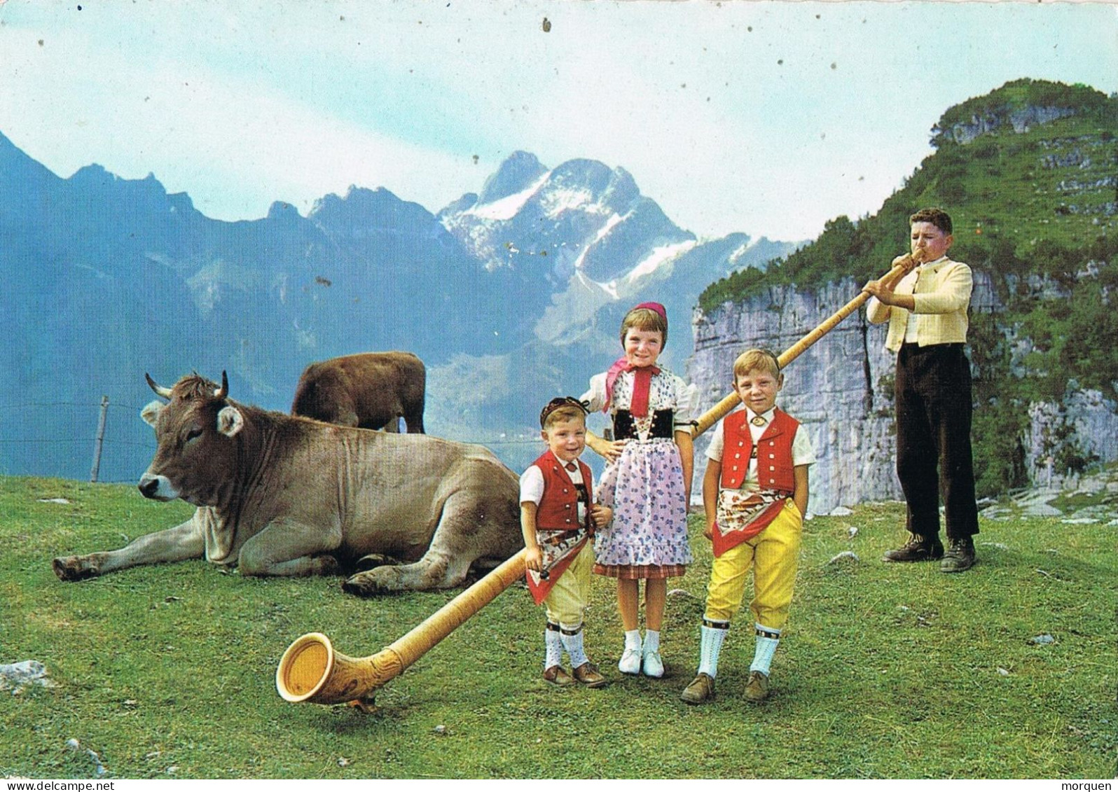 54985. Postal LAUPEN Wald (Zh) Suisse 1964. Vistas Niños AUF EBENALP - Covers & Documents