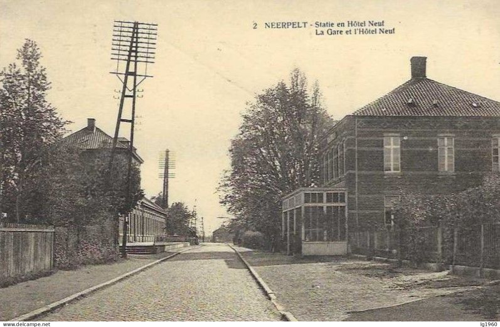 NEERPELT - Statie En Hotel Neuf - 1925 - Neerpelt