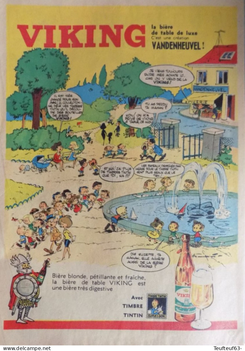 Publicité De Presse ; La Bière Viking De Vandenheuvel - Point Tintin - Ill. Attanasio - Werbung