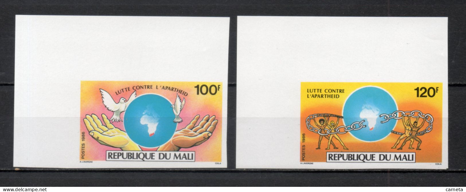 MALI    N° 530 + 531   NON DENTELES    NEUFS SANS CHARNIERE  COTE ? €    LUTTE CONTRE L'APARTHEID - Mali (1959-...)