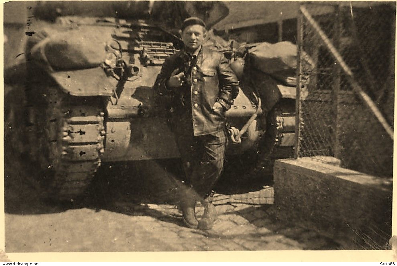 Militaria Matériel * Char Tank Type Modèle ? * Régiment Militaire Soldat * Photo Ancienne 9x6.5cm - Matériel