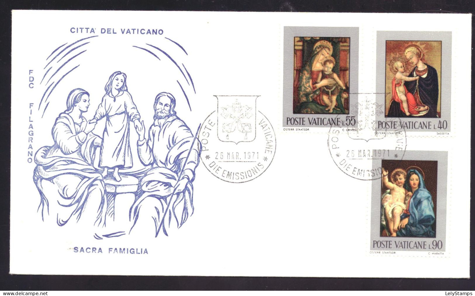 Vatican / Vaticaan / Vaticano FDC 1971 Holy Family (1971) - FDC