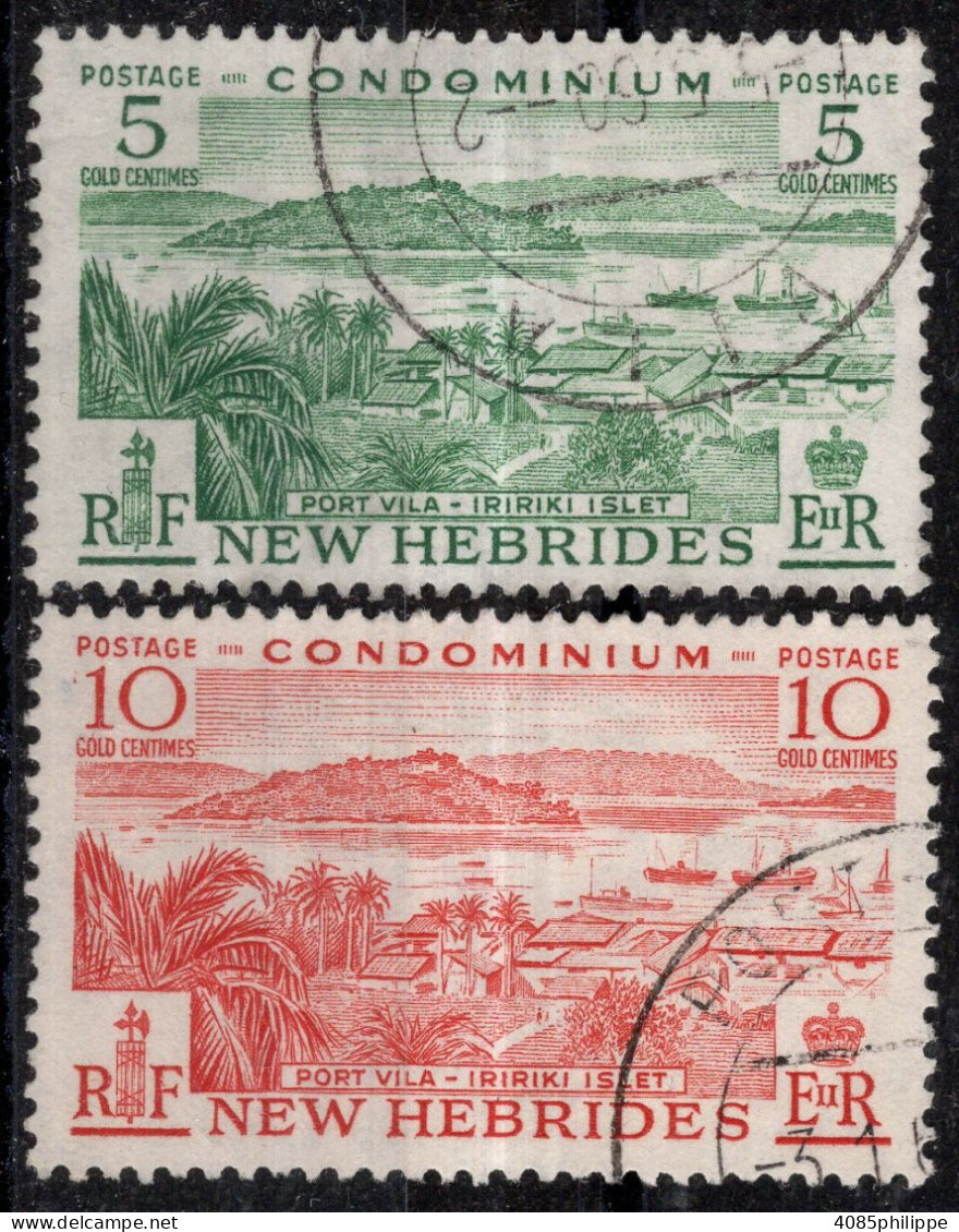 Nouvelles HEBRIDES Timbres-poste N°186 & 187 Oblitérés TB Cote : 1€50 - Used Stamps