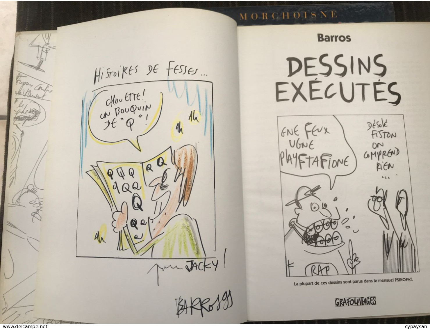 Dessins Exécutés EO DEDICACE BE Grafouniages 11/1999 Barros (BI2) - Widmungen