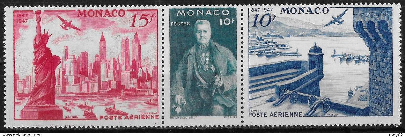 MONACO - PA 25 A 27 - NEUF** MNH - Poste Aérienne