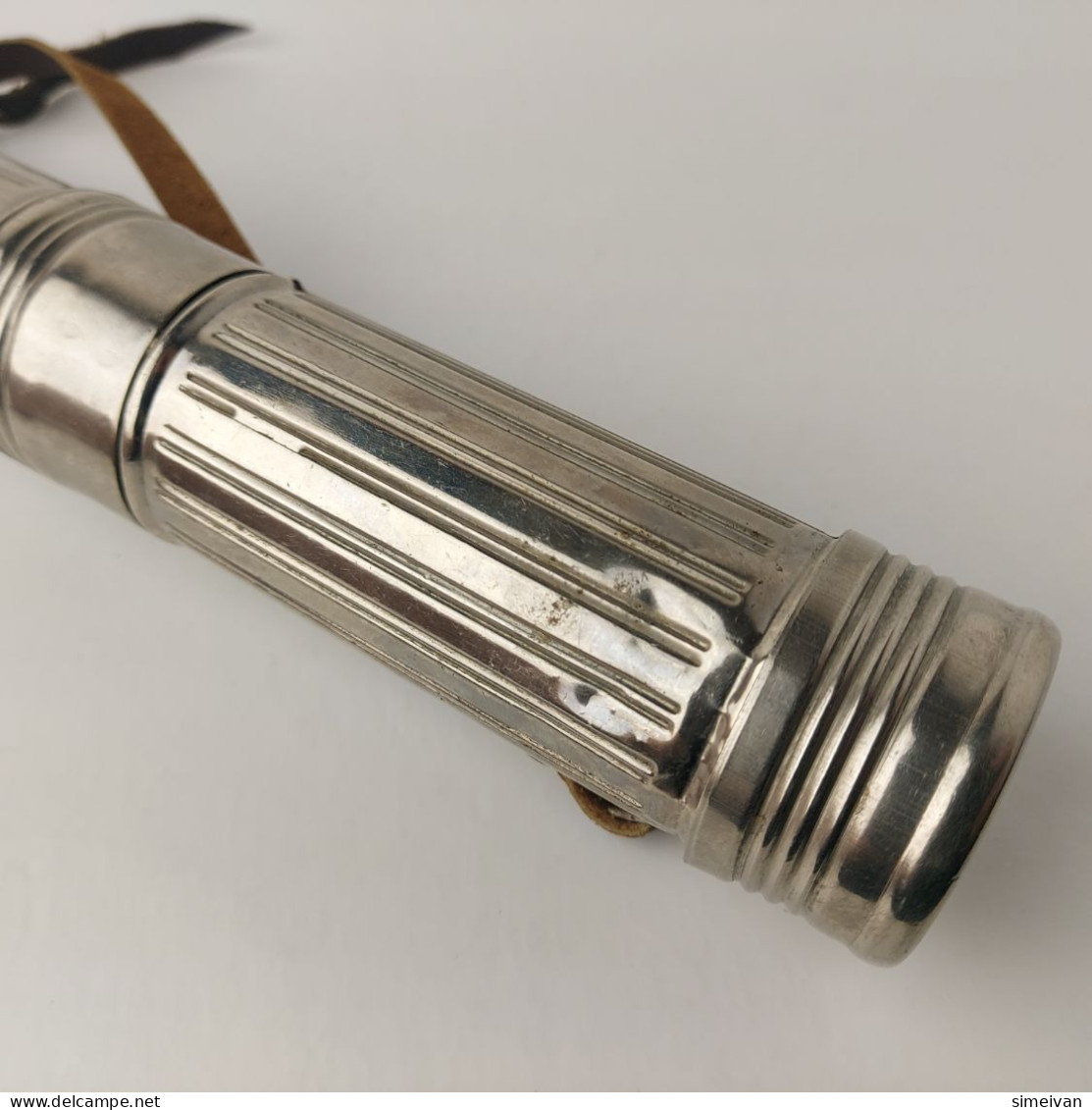 Vintage Flashlight CFL SUN-RAY Poland Tin Metal Hand Lamp #5551