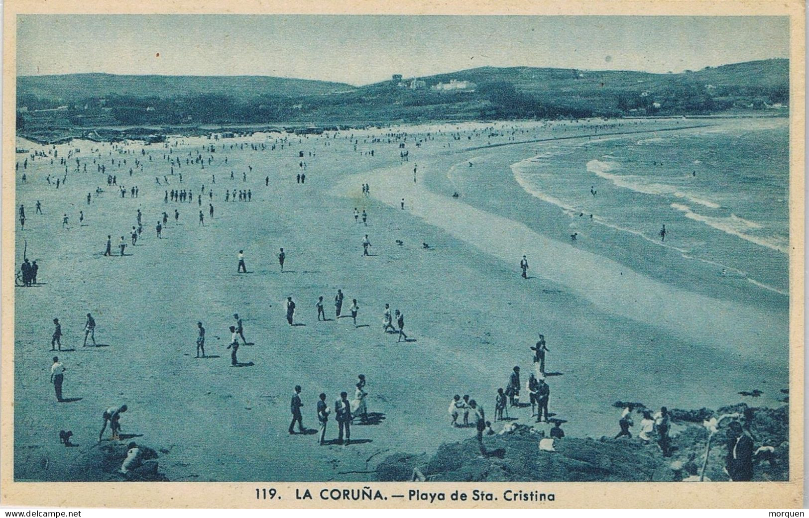 54988. Postal LA CORUÑA. Playa De Santa Cristina, Animada - La Coruña