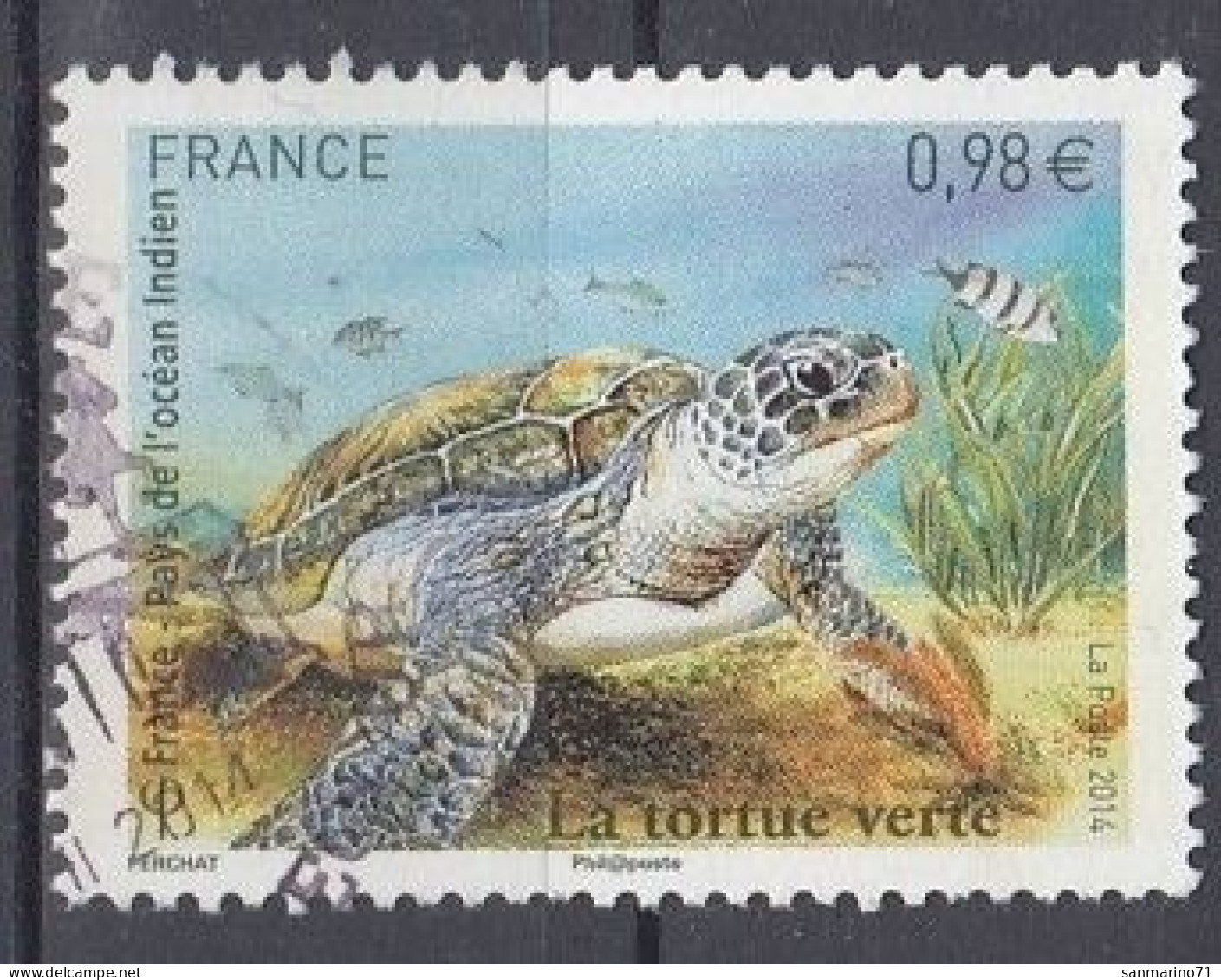 FRANCE 5996,used,falc Hinged - Schildkröten