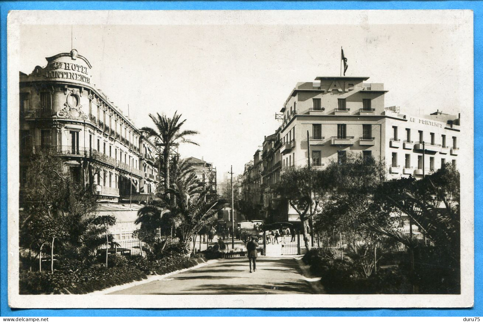 CPSM Algérie - ORAN Le Boulevard Clémenceau Vu Des Jardins Du Cercle Militaire - Ecrite En 1936 - Oran