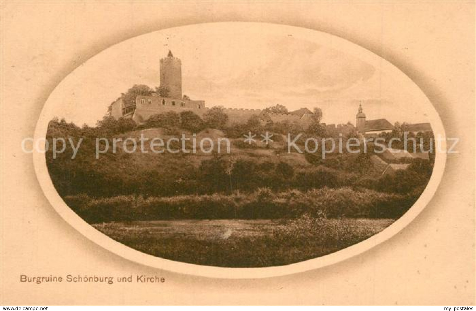 73557009 Sch?nburg Naumburg Burgruine Sch?nburg Kirche   - A Identificar