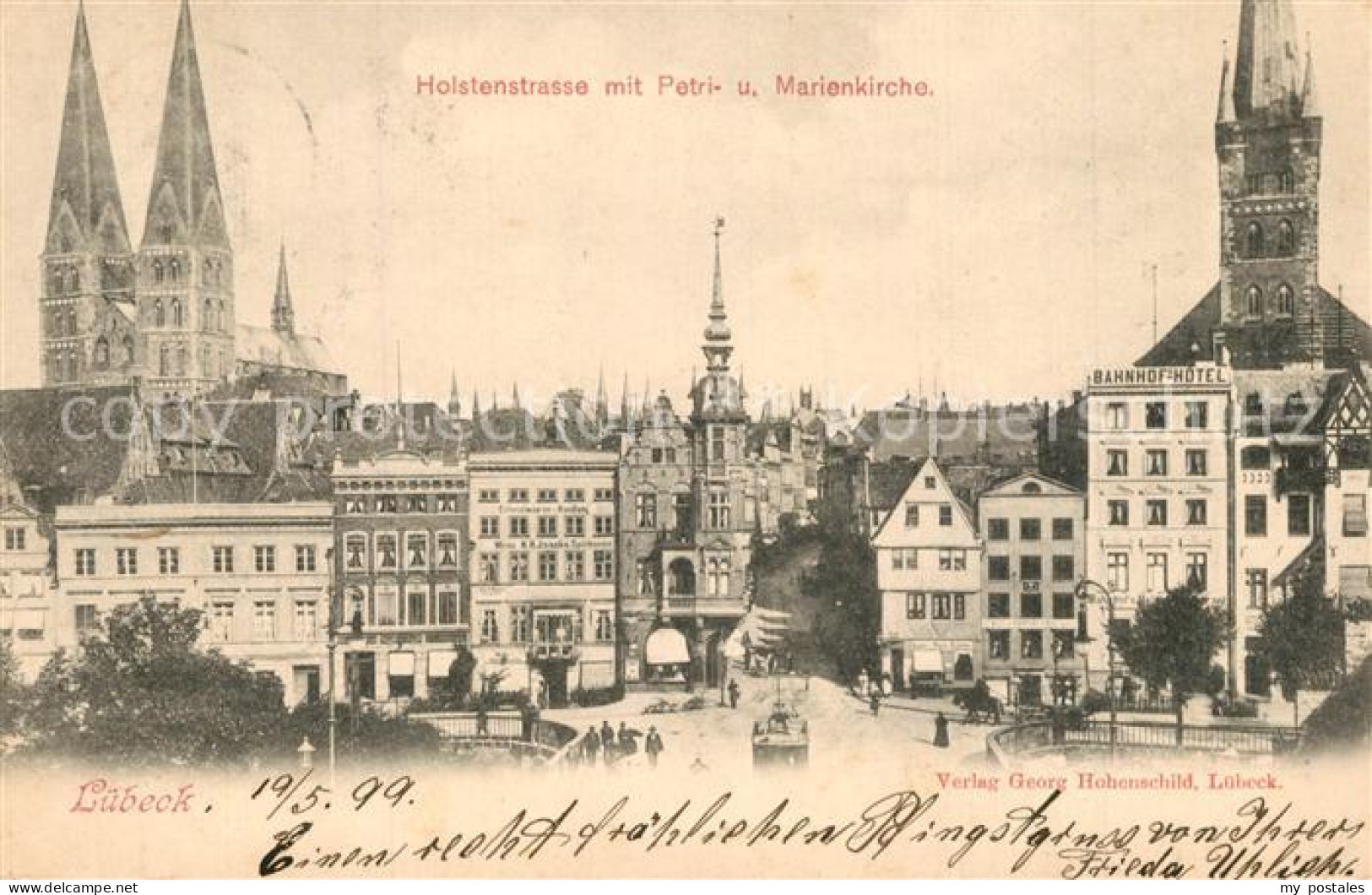 73556588 L?beck Holstenstrasse Mit Petri- Und Marienkirche  - A Identifier