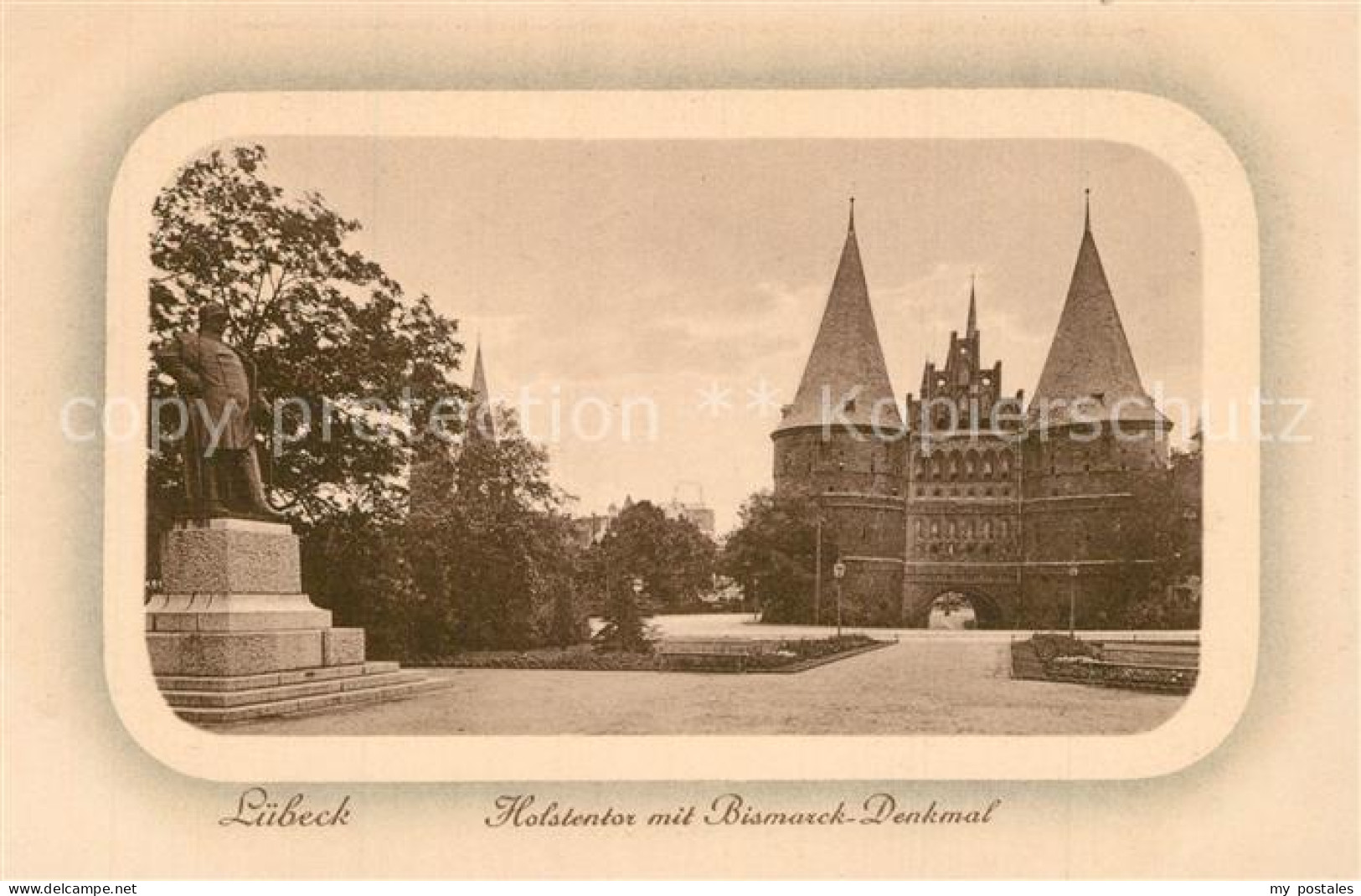 73555522 L?beck Holstentor Bismarck-Denkmal  - Te Identificeren