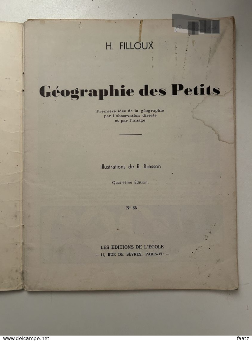 Histoire De France Enfantine + Géographie Des Petits (Editions De L'Ecole) - Wholesale, Bulk Lots