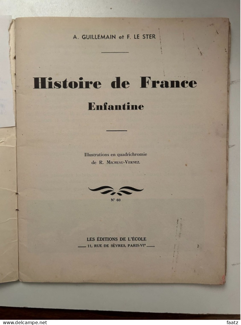 Histoire de France Enfantine + Géographie des Petits (Editions de l'Ecole)