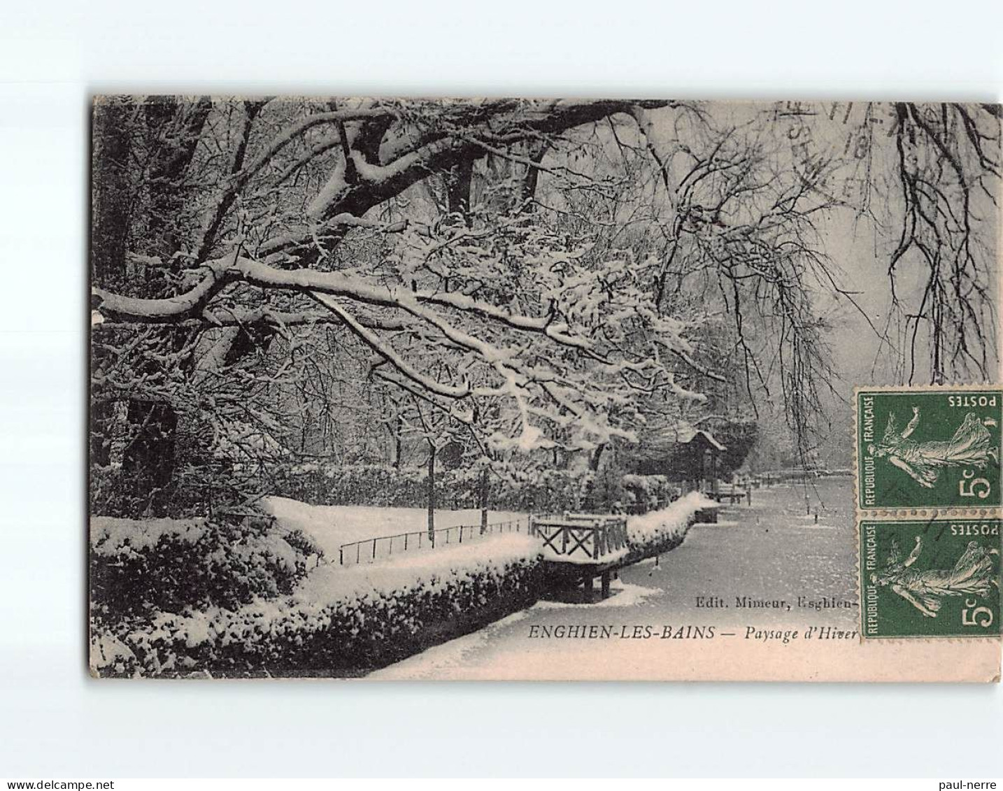 ENGHIEN LES BAINS : Paysage D'hiver - état - Enghien Les Bains