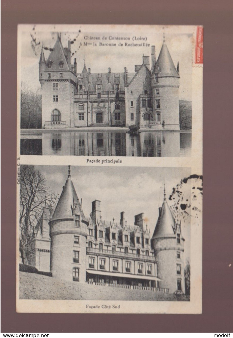 CPA - 42 - Château De Contenson à Mme La Baronne De Rochetaillée - Façade Principale Et Façade Côté Sud - 1909 - Rochetaillee