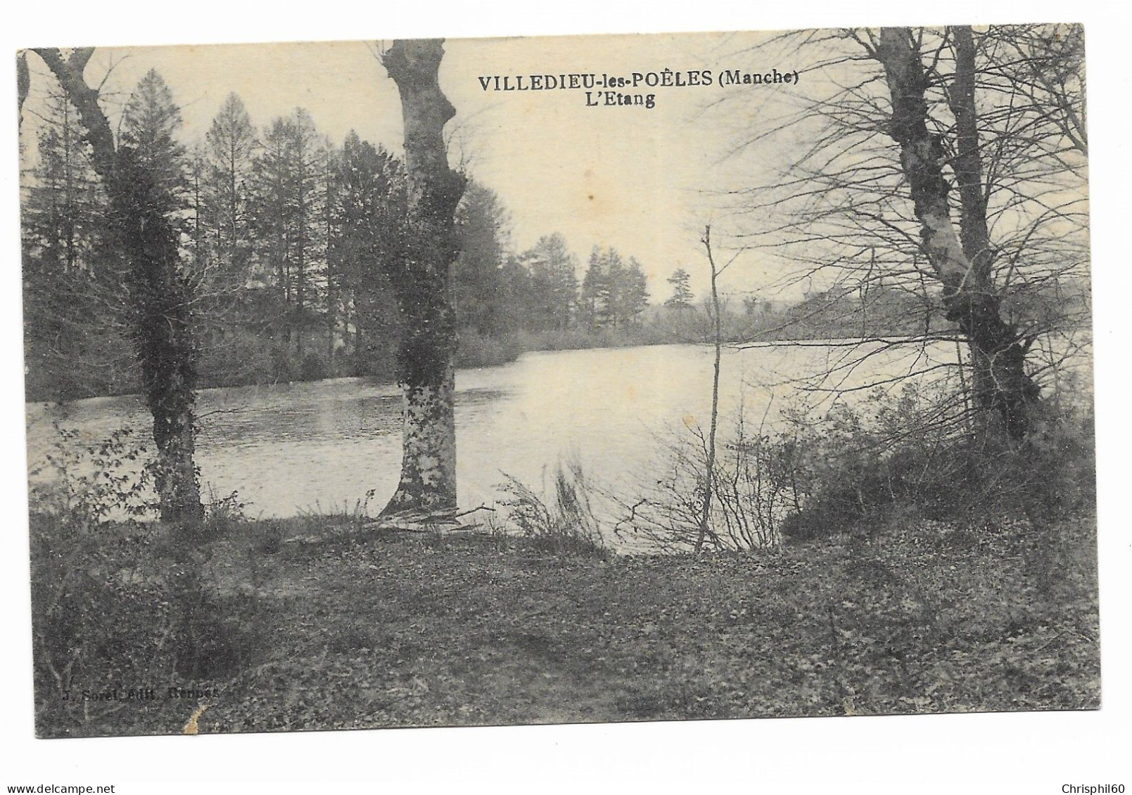 CPA - VILLEDIEU-LES-POELES - L'Etang - Edit. J. Sorel - - Villedieu