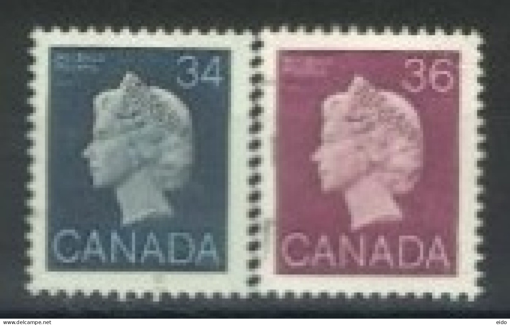CANADA - 1985, QUEEN ELIZABETH II STAMPS SET OF 2, USED. - Oblitérés