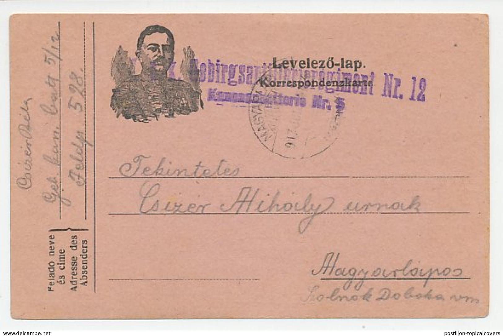 Fieldpost Card Hungary 1917 Fieldpost WWI - WO1