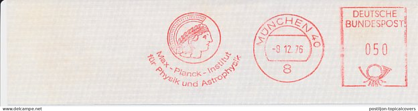 Meter Cut Germany 1976 Max Planck - Physics And Astrophysics - Sterrenkunde