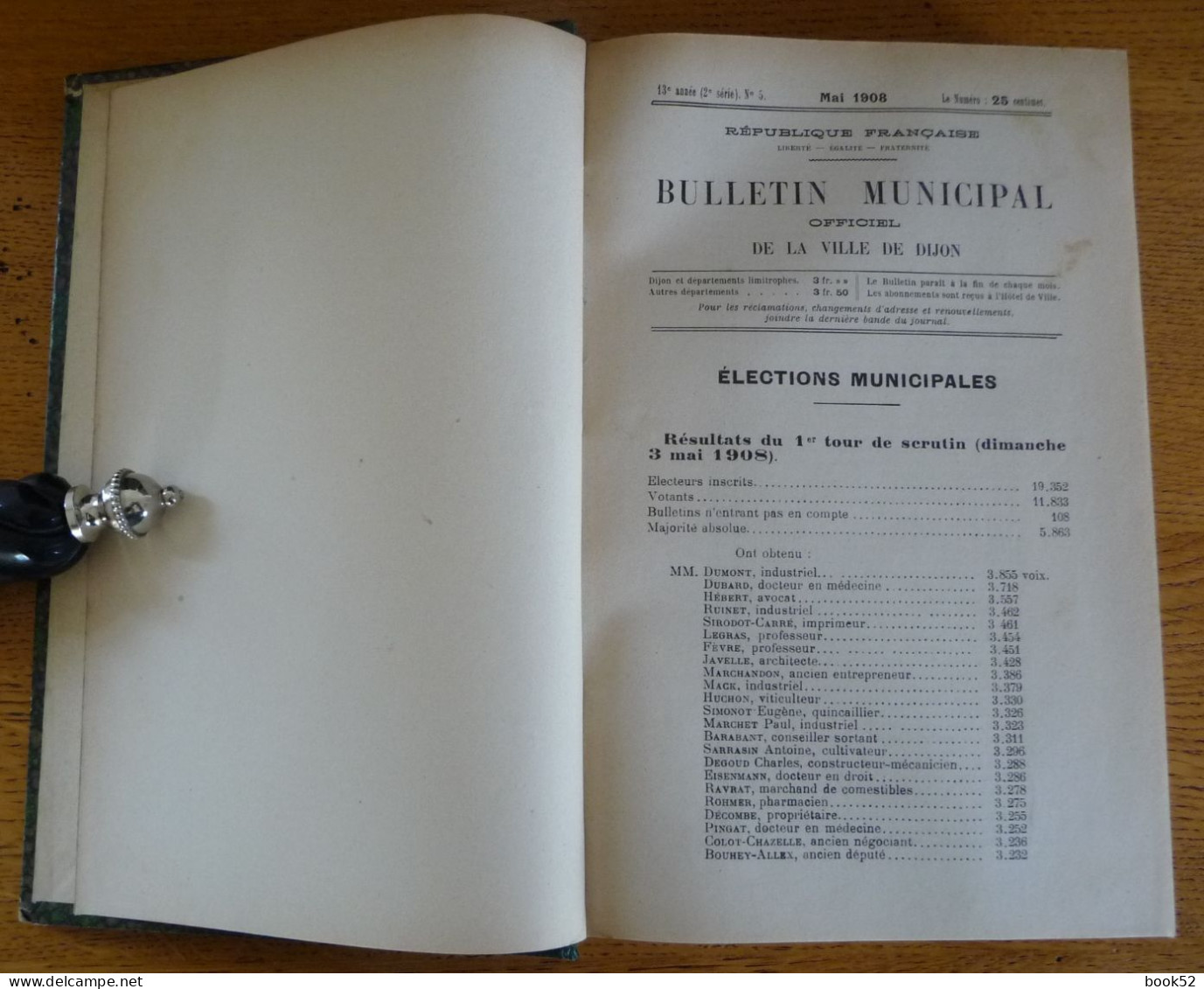 Bulletin Municipal Officiel De La Ville De DIJON - 1908 à 1918  - Un Puits De Connaissance Sur La Ville De Dijon - Bourgogne