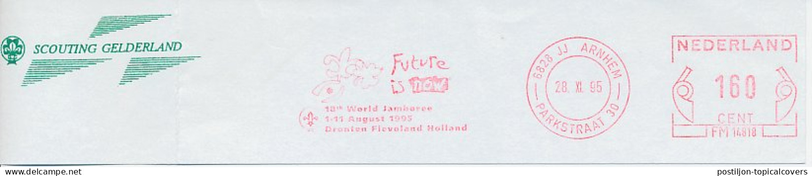 Meter Top Cut Netherlands 1995 ( FM 14818 ) 18th World Jamboree Dronten Flevoland - Future Is Now - Autres & Non Classés