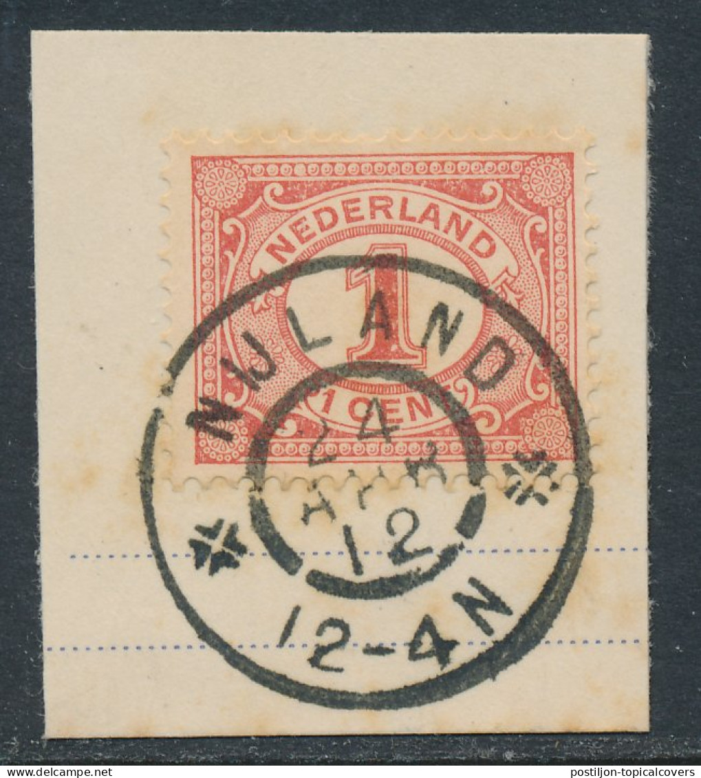 Grootrondstempel Nijland 1912 - Poststempels/ Marcofilie