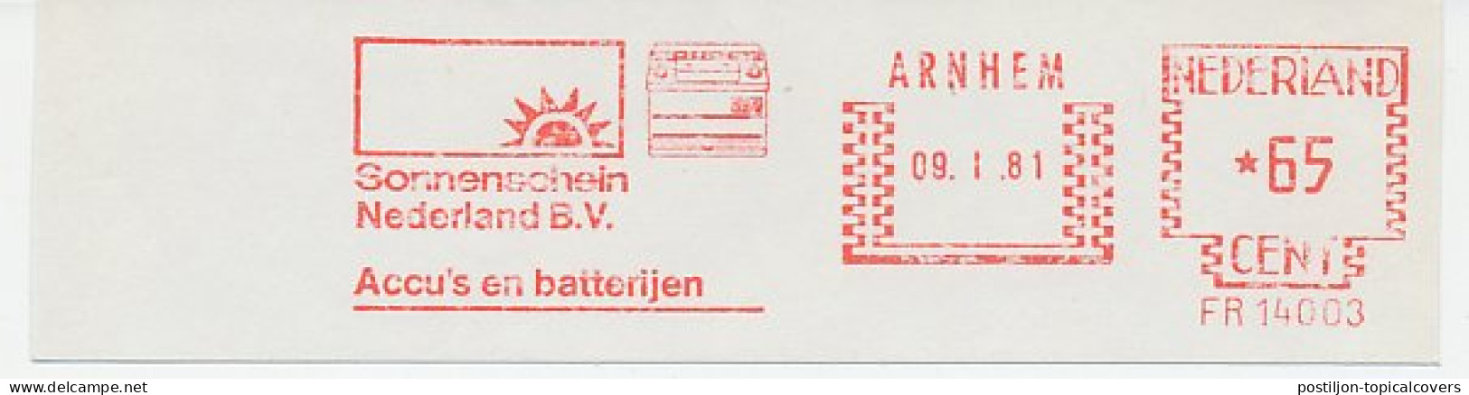 Meter Cut Netherlands 1981 Battery - Autres & Non Classés