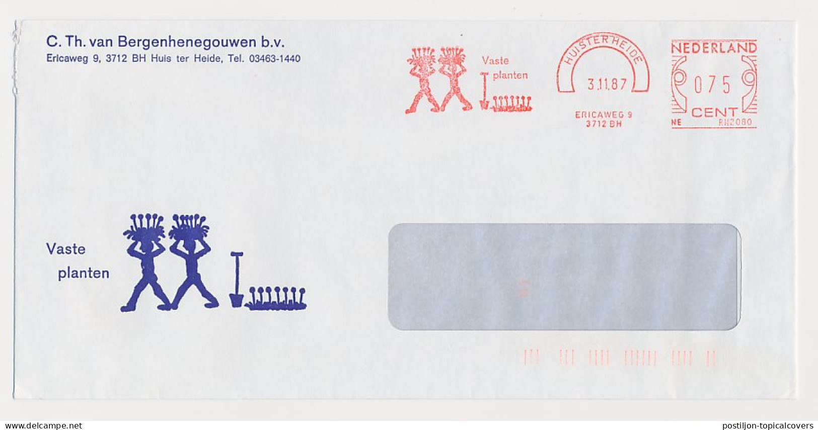 Meter Cover Netherlands 1987 Plants - Other & Unclassified
