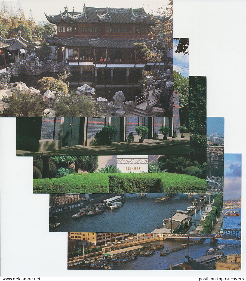 Set Of 10 X Postal Stationery China Shanghai - Géographie