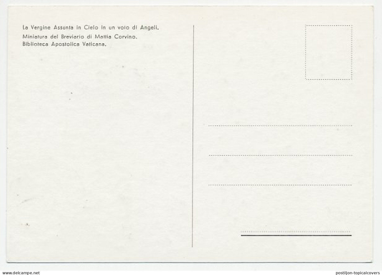 Maximum Card Vatican 1977 Madonna - Altri & Non Classificati
