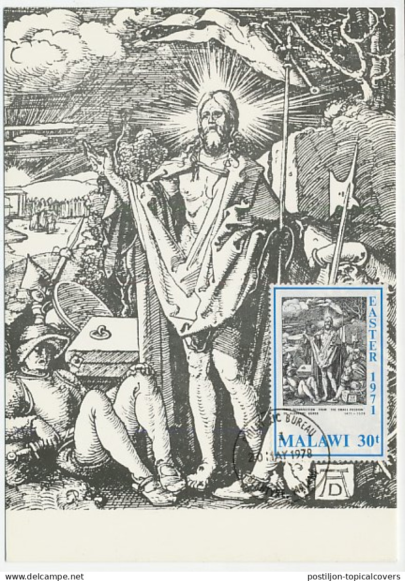 Maximum Card Malawi 1978 Resurrection Of Jesus Christ - Albrecht Durer - Other & Unclassified