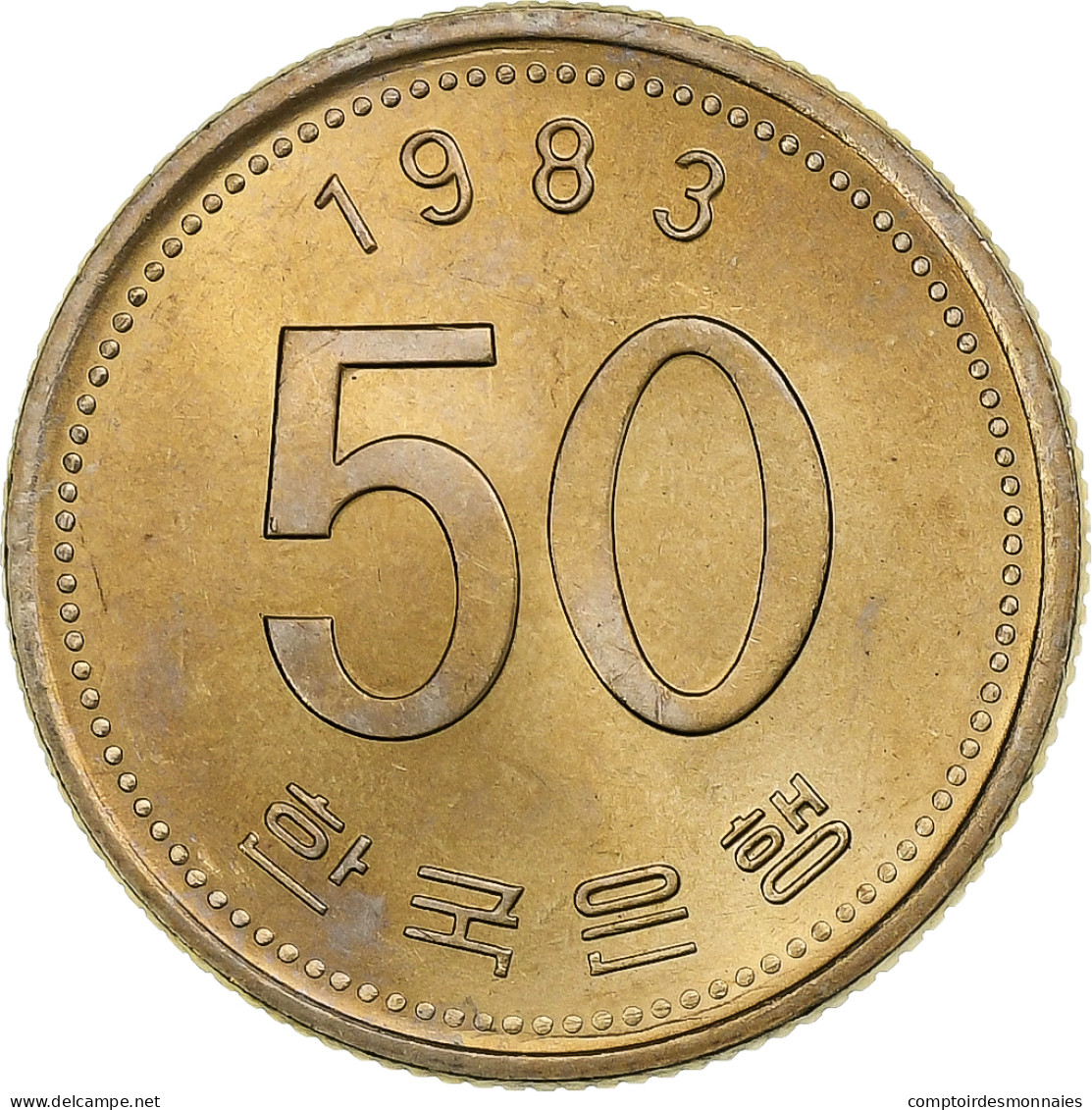 Corée Du Sud, 50 Won, 1983, Cuivre-Nickel-Zinc (Maillechort), SUP, KM:34 - Coreal Del Sur
