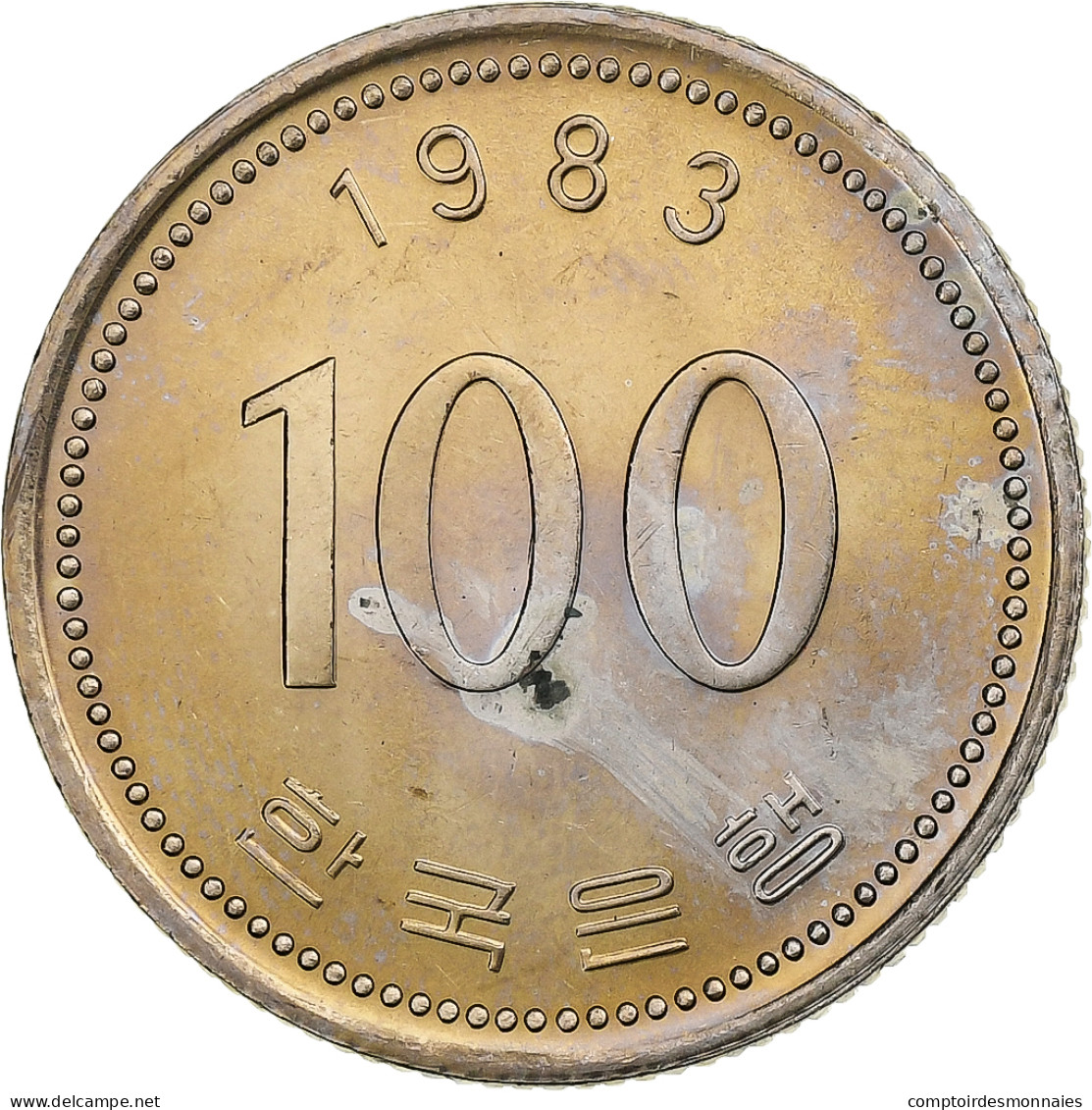 Corée, 100 Won, 1983, Nickel, SUP - Corea Del Sud