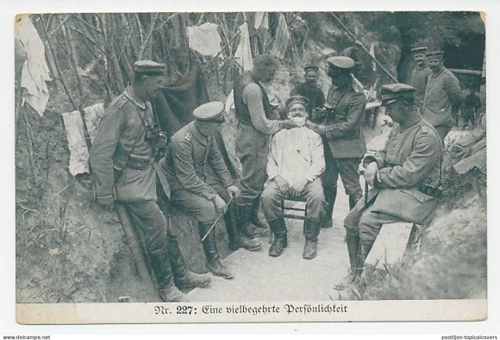 Fieldpost Postcard Germany 1916 Shaving - Shave - WWI - Andere & Zonder Classificatie