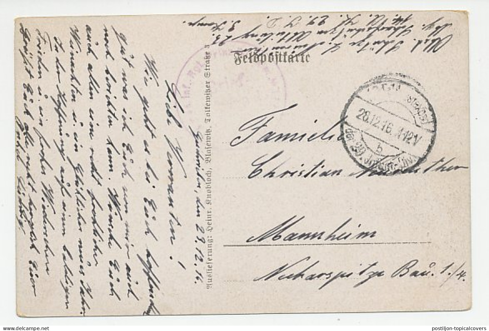 Fieldpost Postcard Germany 1916 Shaving - Shave - WWI - Altri & Non Classificati