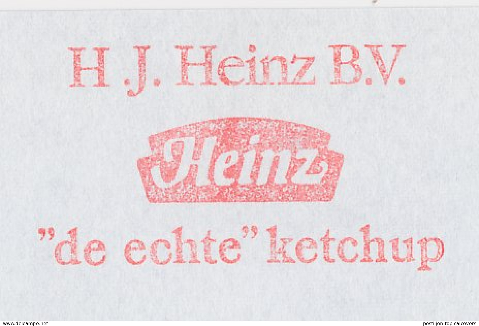 Meter Cover Netherlands 1990 Heinz - Tomato Ketchup - Elst - Alimentation